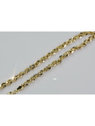 Chaîne Corde Singapour en or jaune 14 carats 585 italien cc074y