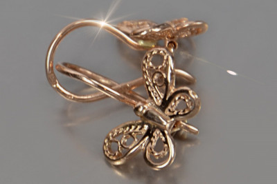 Эксклюзивные винтажные серьги-бабочки из р ven173