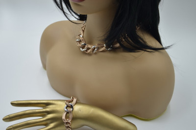 Gelb-weiße italienische, rosafarbene russische 14-Karat-Goldkette cfc028yw