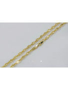 Vintage rose (Italian yellow) gold Rope Singapore chain cc076