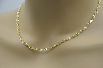 Російська троянда (італійська жовта) золото Мотузка Сінгапур ланцюжок cc076