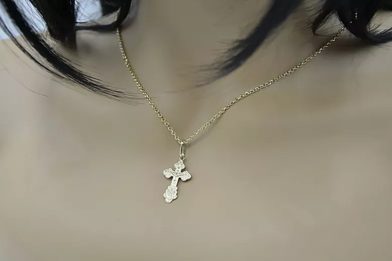 Gold Orthodox Cross ★ russiangold.com ★ Gold 585 333 Niedriger Preis