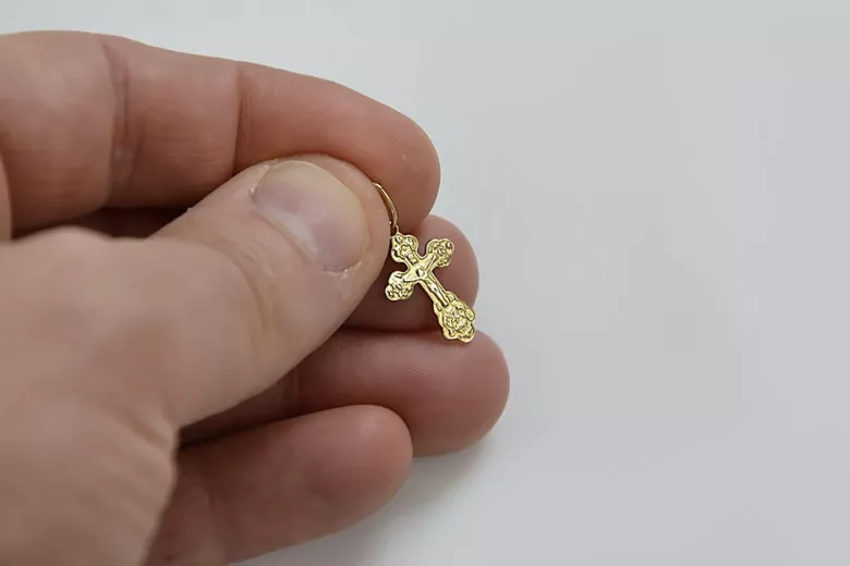 Gold Orthodox Cross ★ russiangold.com ★ Gold 585 333 Niedriger Preis