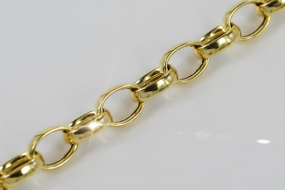 Bracelet d’ancrage italien jaune 14 carats cb006y
