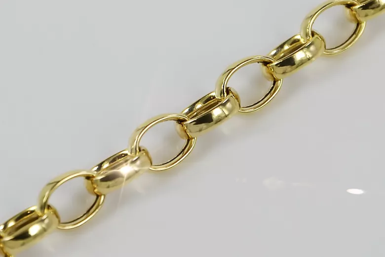 Bracelet d’ancrage italien jaune 14 carats cb006y