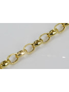 Pulsera de anclaje amarilla italiana de oro de 14k cb006y