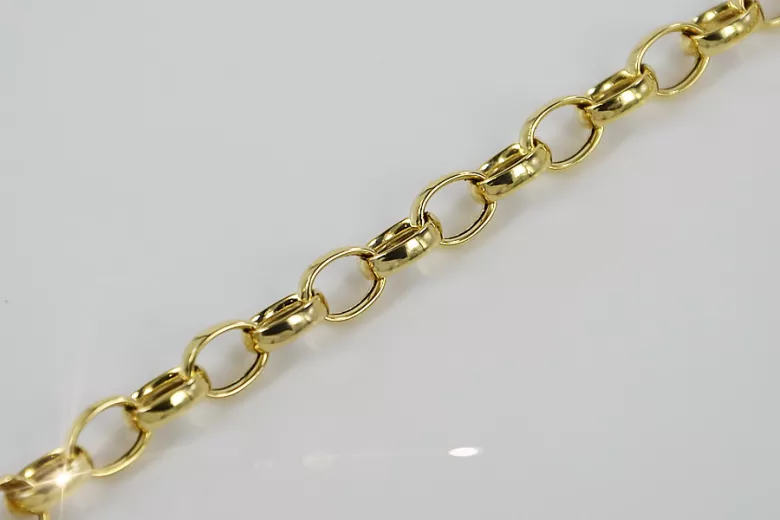 Bracelet d’ancrage italien jaune 14 carats cb006y