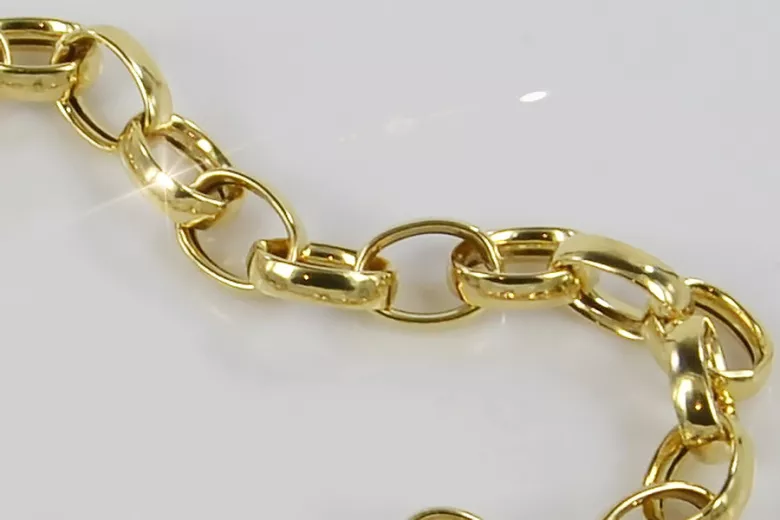 Bracelet d’ancrage italien jaune 14 carats cb006y