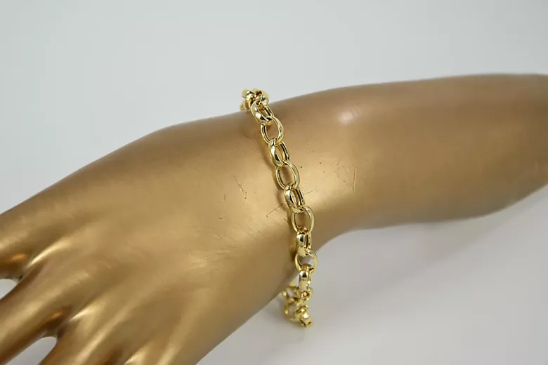 Bracelet d’ancrage italien jaune 14 carats cb006y