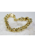 Bracelet d’ancrage en or jaune italien 14 carats cb025y