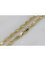 Italian yellow 14k gold New Rope Singapore diamond cut bracelet hollow cb076y