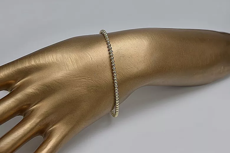 Bracelet bracelet en or jaune italien 14k 585 cb122y