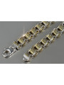 Bracelet italien jaune blanc 14 carats en or cb125yw