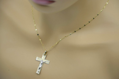 Золотой католический крест ★ russiangold.com ★ Золото 585 333 Низкая цена