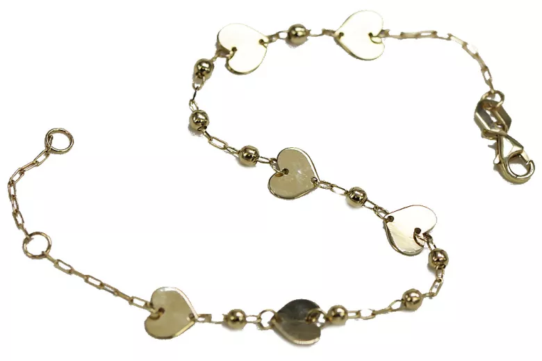 Bracelet ★ en or rose jaune russiangold.com ★ Or 585 333 Prix bas