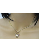 Богородица 14k златен медальон & Spiga верига pm017yM&cc036y