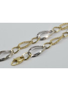 Italian yellow white 14k 585 gold bracelet cb013yw