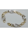 Italian yellow white 14k 585 gold bracelet cb013yw