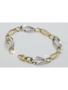 Italien jaune blanc 14k 585 bracelet en or cb013yw