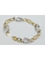 Italian yellow white 14k 585 gold bracelet cb013yw