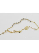 Italian 14k gold rosary "Dolce Gab" bracelet rbc002yw