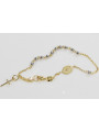 Rosario italiano de oro de 14k Pulsera "Dolce Gab" rbc002yw