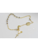 Italian 14k gold rosary "Dolce Gab" bracelet rbc002yw