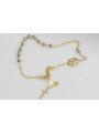 Italian 14k gold rosary "Dolce Gab" bracelet rbc002yw