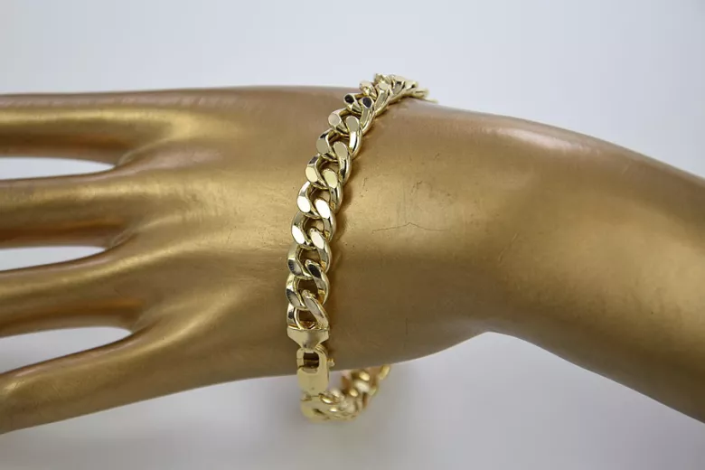 Yellow rose gold bracelet ★ russiangold.com ★ Gold 585 333 Low price