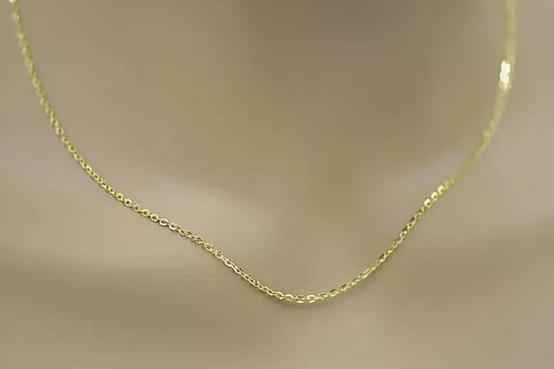 Italienische Ankerkette aus 14 Karat Gelbgold mit Diamantschliff, cc003y