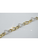 Yellow & white Italian gold fancy bracelet cb141