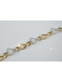 Yellow & white Italian gold fancy bracelet cb141