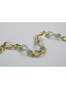 Yellow & white Italian gold fancy bracelet cb141