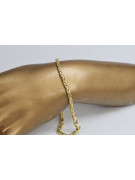 Italian yellow 14k 585 gold Bizantine bracelet cb014y