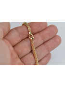 Italian yellow 14k 585 gold Bizantine bracelet cb014y