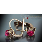 Russische Sowjetische Rose Pink 14k 585 Gold Ohrringe vec061 Alexandrit Rubin Smaragd Saphir ...