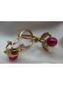 Russische Sowjetische Rose Pink 14k 585 Gold Ohrringe vec076 Alexandrit Rubin Smaragd Saphir ...