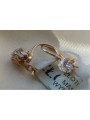 Vintage rose pink 14k 585 gold earrings vec084 alexandrite ruby emerald sapphire ...