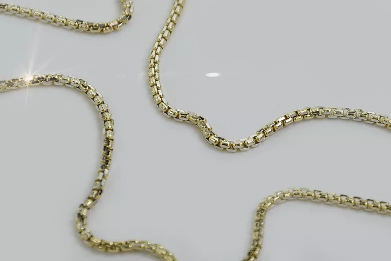 Italian yellow 14k gold New Rope chain cc078yw