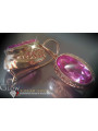 Boucles d’oreilles en or rose soviétique russe 14k 585 vec098 alexandrite rubis émeraude saphir ...