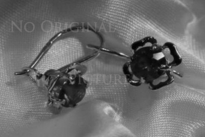 Vintage kolczyki z 14k 585 różowego złota vec108 aleksandryt rubin szmaragd szafir ...