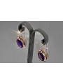 Boucles d’oreilles en or rose soviétique russe 14k 585 vec114 alexandrite rubis émeraude saphir ...