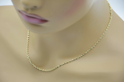 Итальянская желтая цепочка из 14-каратного золота 585 пробы сингапурская веревка cc074y