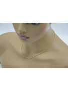 Italian yellow 14k 585 gold Rope Singapore chain cc074y