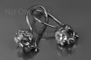 Boucles d’oreilles en or rose soviétique russe 14k 585 vec146 alexandrite rubis émeraude saphir ...