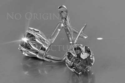 Boucles d’oreilles en or rose soviétique russe 14k 585 vec168 alexandrite rubis émeraude saphir ...