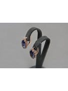 Boucles d'oreilles vintage rose rose 14 carats en or 585 vec174 alexandrite rubis émeraude saphir...