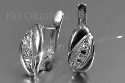 Vintage kolczyki z 14k 585 różowego złota vec181 aleksandryt rubin szmaragd szafir ...