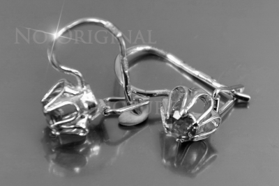 Boucles d’oreilles en or russe rose rose 14k 585 vec182 alexandrite rubis émeraude saphir ...