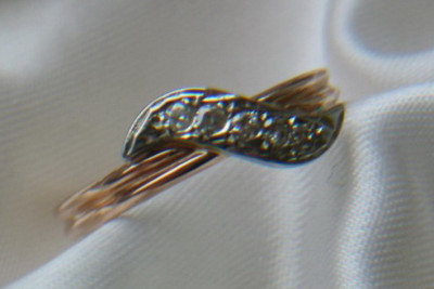 Boucles d’oreilles en or rose soviétique russe 14k 585 vec186 alexandrite rubis émeraude saphir ...